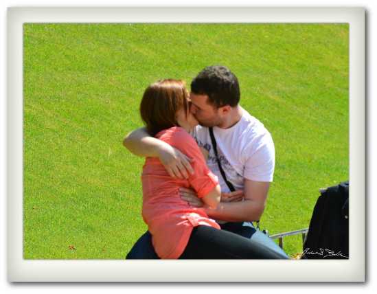 A Park Kiss in the Luxembourg Park